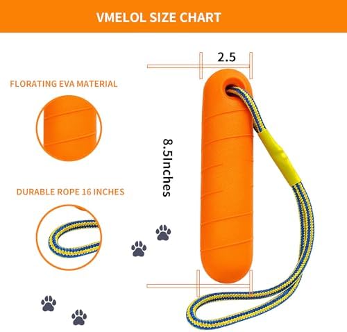 Dog Water Toys (2 Pack) - EVA Floating Dog Training with Rope Handle | Dog water toys made of floating EVA foam Durable dog pool toys with rope handles Perfect floating dog toys for fetch