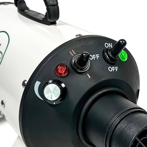 Flying Pig High Velocity Dog Pet Grooming Dryer w/Heater (Flying One, White w/Teal Logo)