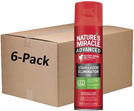 Nature's Miracle Advanced Dog Stain & Odor Eliminator Foam, 17.5 oz (6 Pk)