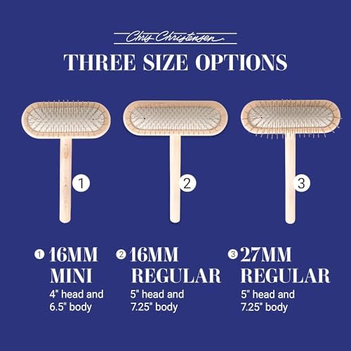 Chris Christensen Original Series 27 mm T-Brush, Stainless Steel, Brown