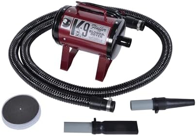 Electric Cleaner Company K9 Fluffer Dog Dryer – Powerful, Portable Grooming Blower for Dogs and Pets, Burgundy