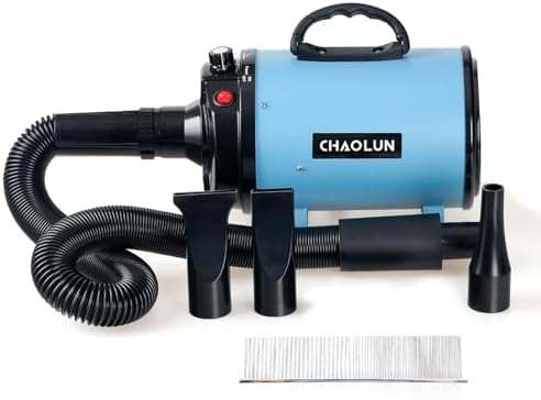 Dog Dryer for Pet Grooming, Pet Hair Dryer with Heater, Blue