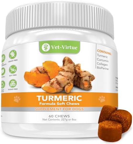 Turmeric for Dogs, Organic Curcumin Soft Chews, 60 Count