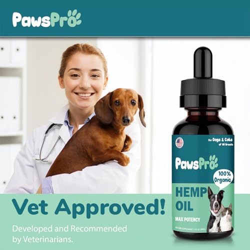 4-Pack Hеmp Oil for Dogs and Cats - Hip and Joint Support - Skin and Coat Health - with Omega 3, 6, 9 and Vitamins - Max Potency