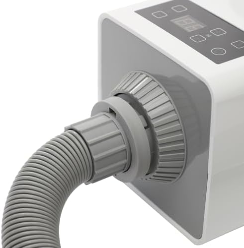 65dB Low Noise Pet Hair Dryer - 1900W Adjustable Temp 86-140°F Dog Cat Blower w/ 4 Nozzles & 90in Hose, Home Grooming Salon Tool
