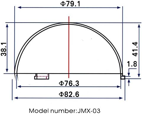 JMX Acrylic/PC CCTV Replacement Clear Camera Dome Cover Security Camera Housing Pet Dog Fence Window Skylight Window (3 Inches, Transparent)
