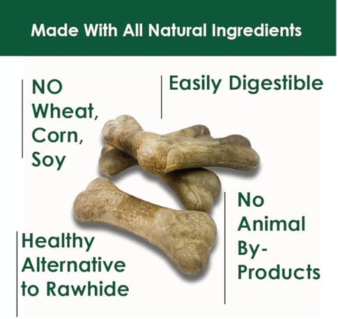 Bonies Natural Hip & Joint Formula Small-Sized Single Bone, Glucosamine & Omega Fatty Acids, Fresh Breath, Clean Teeth, Low Calories, Chicken Flavor, Small Dogs, 20 Bones