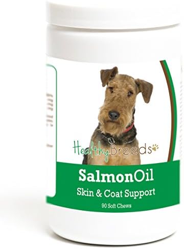 Healthy Breeds Airedale Terrier Salmon Oil Soft Chews 90 Count, Brown