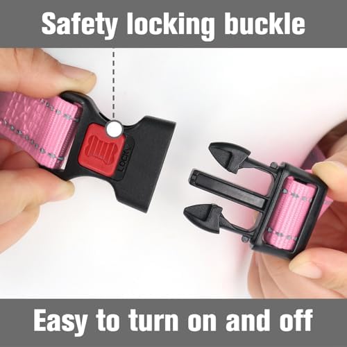 Joytale Martingale Collar for Dogs, Escape Proof No Pull, Pink, L