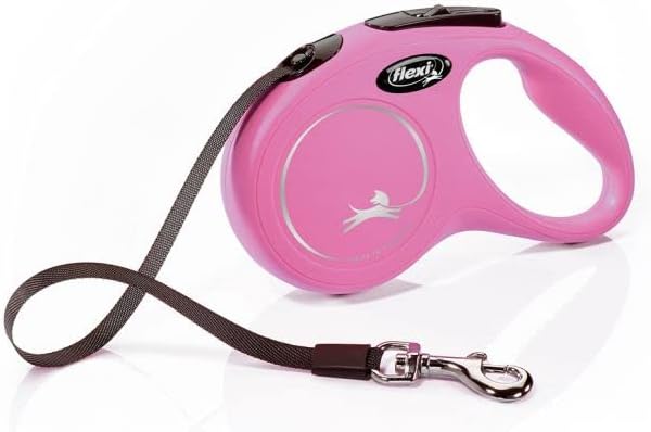 Automatic Leash Flexi New Classic Tape S 5M Pink
