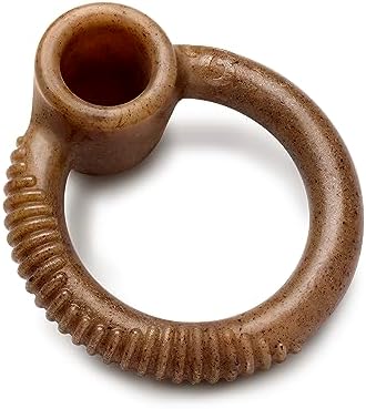 Benebone Ring Durable Dog Chew Toy for Aggressive Chewers, Real Bacon, Made in USA, Small
