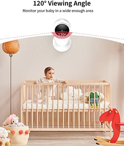 BJS Baby Monitor with Camera and Audio, 1080P Indoor Home Camera with Sound and Motion Detection, Baby/Pet Elder/Nanny, Infrared Night Vision (1 Pack), White (BM-A-1)