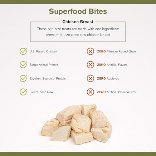 BADLANDS RANCH Superfood Bite Chicken Dog Treats, 4 oz, 4-Pack