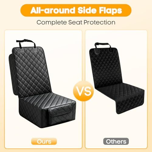 PETICON Front Seat Car Cover - 2-Pack, PU Leather