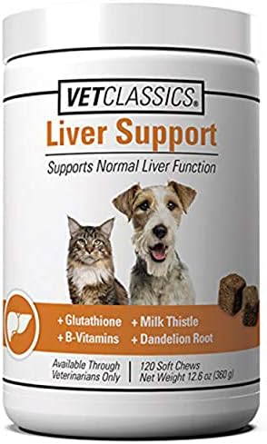 Vet Classics Liver Support Pet Health Supplement for Dogs & Cats - 120 Ct