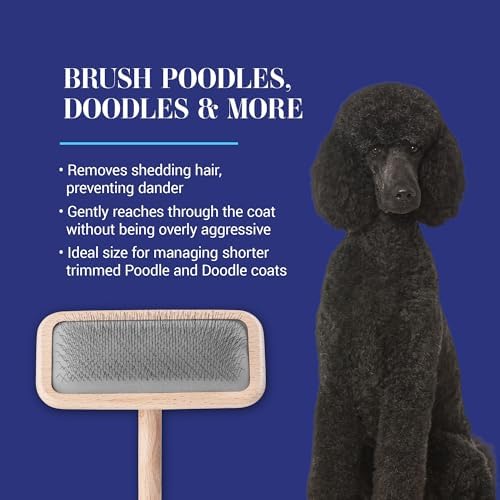 Chris Christensen Mark III Slicker Brush for Dogs, Medium, Stainless Steel, Brown