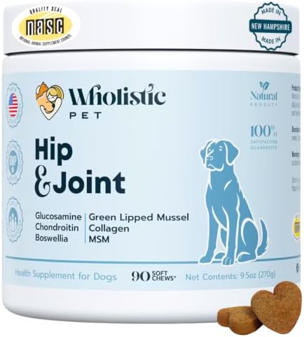 Hip and Joint Supplement for Dogs, 90 Mobility Chews, Bacon Flavor