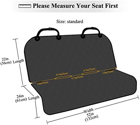 VIVAGLORY Pet Seat Protector - Black, Standard