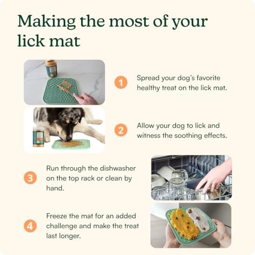 Reggie Silicone Lick Mat for Dogs | Anxiety Relief Slow Feeder, Treat Dispenser. Extends Mealtime for Fast Eaters | Dog Licking Mat w/Non-Slip Design with Suction Cups - BPA-Free Freezer Safe