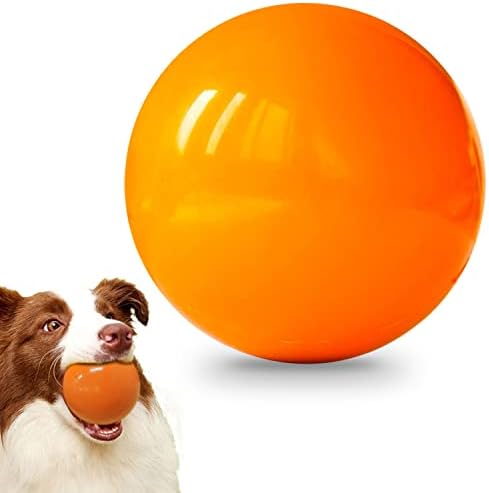 Indestructible Dog Toys, Solid Rubber Balls, Medium & Large Dogs