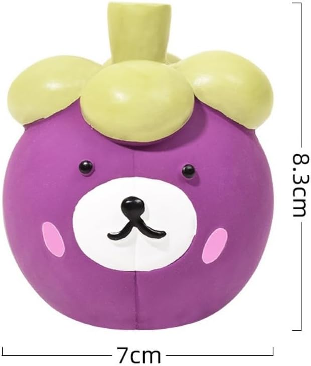 Cute Animal Squeaky Dog Toys, Soft Latex Rubber Chew Toys (Purple&Green) | 2-Pack Pet Play Toys for Small Dogs and Puppies