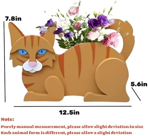 Orange Cat Planter Pots, Animal Shaped Flower Pot