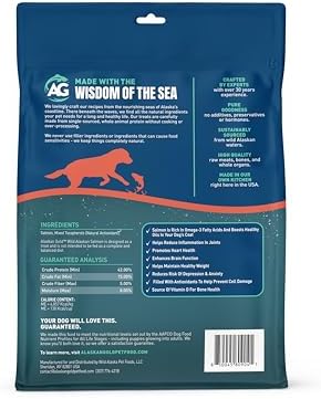 Wild Salmon Freeze-Dried Dog Treats, 8 oz – Single Ingredient, Grain-Free, High-Protein, All-Natural, Rich Omega-3s, Made in USA.