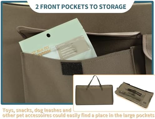 Petsfit Dog Booster Seat, Large, Up to 55 lbs, Brown