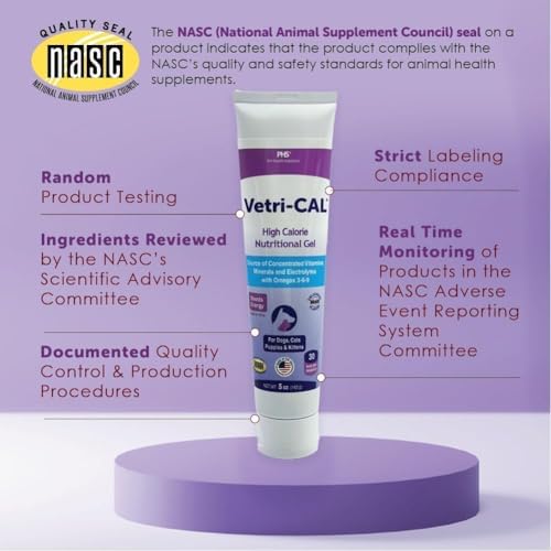 High Calorie Nutritional Gel for Dogs & Cats – Appetite Booster with Omega 3-6-9, Vitamins A-D-E-B – Recovery & Energy Support – Tasty Malt Flavor – 5 oz Tube (3-Pack)