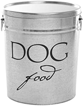 Harry Barker Classic Silver Dog Food Storage Canister, Up to 22 lbs, Metal, Silver