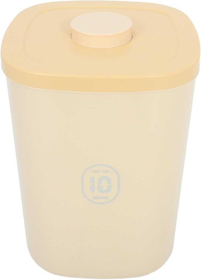 BESPORTBLE Airtight Large Capacity Vacuum Sealed Pet Food Storage Container for Dog and Cat Food, Moisture-proof Yellow Plastic Bin Suitable for Home Kitchen and Pet Feeding