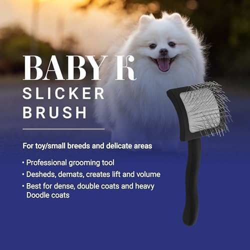 Chris Christensen Baby K Dog Slicker Brush, Small, Black
