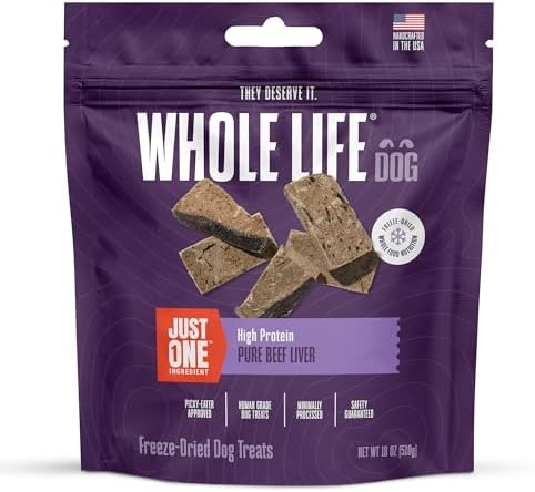 Whole Life Just One Beef Liver Freeze-Dried Dog Treats - 18 oz