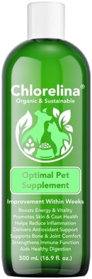 Algae Pet Supplement, Organic Formula with Chlorella and Spirulina, for Dogs and Cats (16oz)