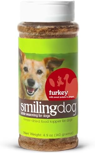 Herbsmith Kibble Seasoning – Freeze Dried Turkey – Dog Food Topper for Picky Eaters -4.9 oz