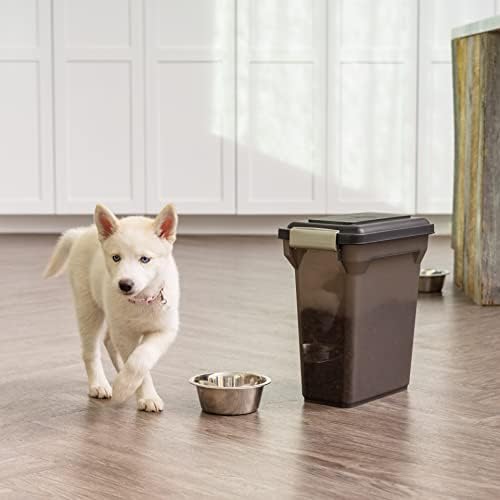 IRIS USA Dog Food Storage Container, Up to 13 lbs, Smoke