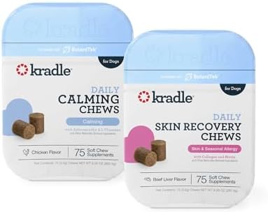 Kradle Calming & Skin Bundle for Dogs, 75-Pack, 75ct