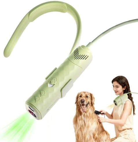 Dog Dryer for Pet Grooming,Pet Neck-Hanging Hair Dryer,Alternating Hot and Cold Airflow.Handheld & Hands-Free.Low-Noise, Ultra-Lightweight.High Wind Speeds.Adjustable Heat & Speed