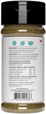 Crumps Naturals Fish + Superfood Greens 3.88oz, Dog Treats, Sprinkles, Topper