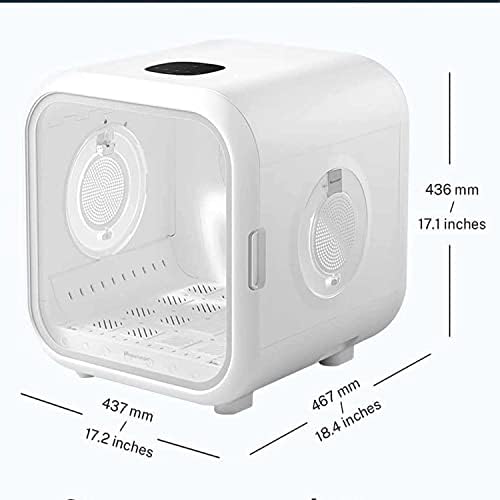 Cat Hair Dryer Box for Grooming, Fast Drying, Adjustable Temperature and Time,Bottom-Up Blowing and 360 Degree Warm Wind Cycle,Suitable for Cats and Small Dog Teddy, Corgi, Pomeranian