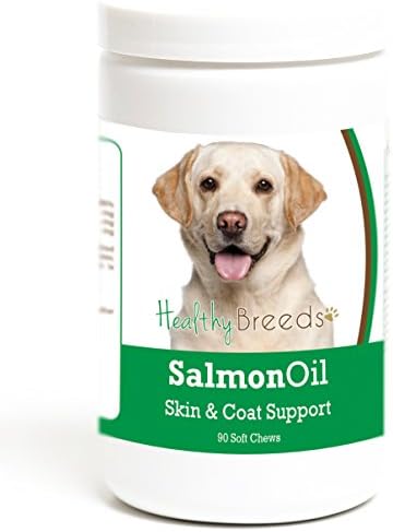 Healthy Breeds Labrador Retriever Salmon Oil Soft Chews 90 Count, Brown