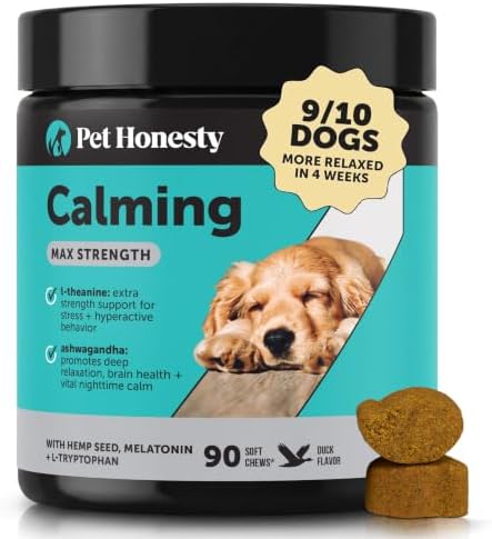 Natural Hemp Calming Chews for Dogs, Melatonin, 90-Pack, 90 Ct