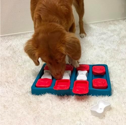Interactive Dog and Cat Games Treat Hiding Challenge Mental Stimulation with Rewards (12.75 Inch Brick Game)