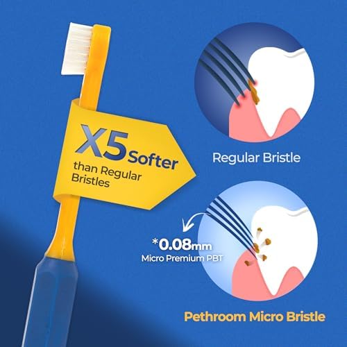 PETHROOM Dog & Cat Dental Kit for Daily Care – Enzymatic Toothpaste & Soft Bristle Toothbrush (Extra Small), Plaque & Tartar Control, EWG Verified, Fresh Breath, Sweet Potato Flavor, 2.1 oz