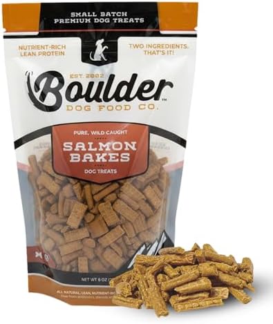 Salmon Bakes Grain Free Natural Dog Treats for Small to Large Breed - Low Calorie for Training - High Value, Healthy Dog Treats for Small, Medium & Large Dogs (16oz)
