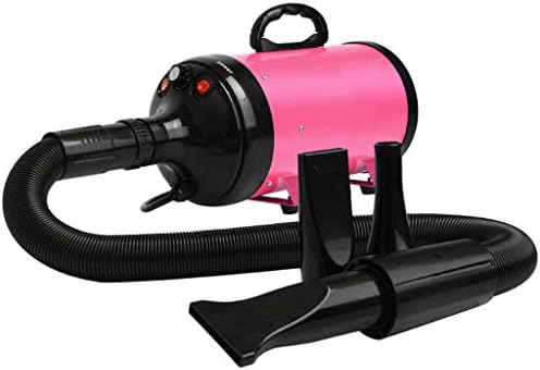 2200W,Dog Cat Low Noise Hairdryer Grooming Stepless Speed Adjustable Temperature Blaster Blower with 3 Nozzles (Color : Pink)