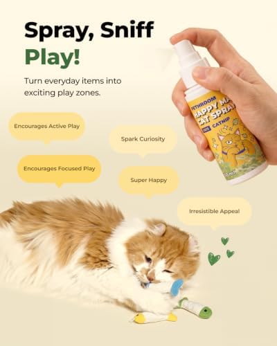 PETHROOM Happy Max Silvervine Spray for Cats, 100% Natural Dual-Plant Blend