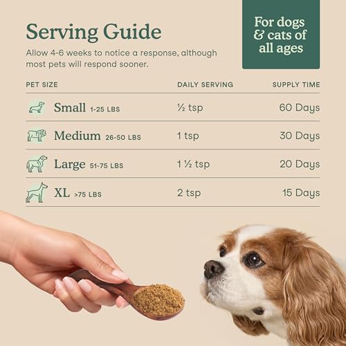 Fera Pets Whole Food Cat & Dog Multivitamin with Probiotics - 3.7 oz | Powder Cat & Dog Food Topper with Organ Meats, Vegetables, Greens, Fruits & Vitamins
