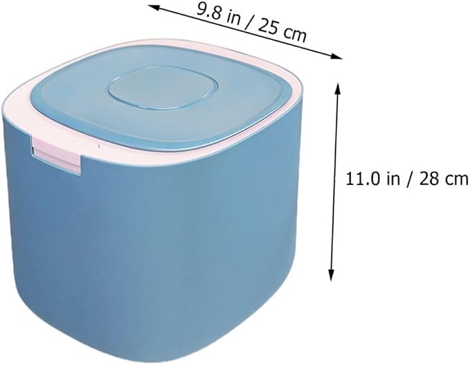 SOLUSTRE 11l Airtight Pet Food Storage Bin with Sealing Lid Fog Matte Finish Cat, 11l, Blue