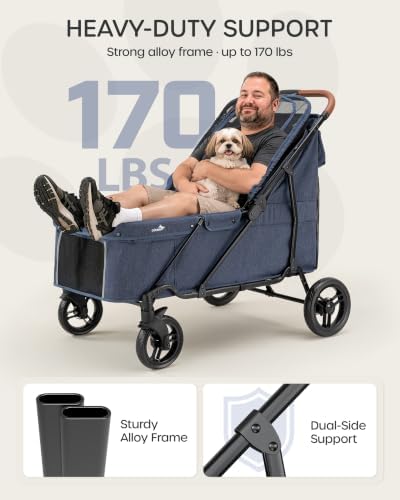 Large Dog Stroller - up to 170lbs, for Multiple Pets